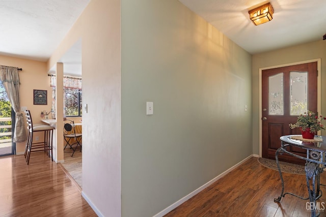 3113 Raccoon Dr, Lake Isabella, CA 93240 - entrance foyer with wood finished floors and baseboards
