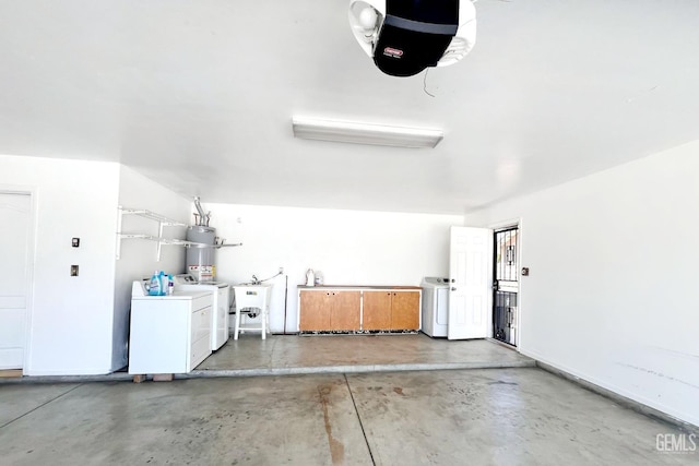 7205 Colony Park Dr, Bakersfield, CA 93313 - garage with washing machine and dryer and a garage door opener