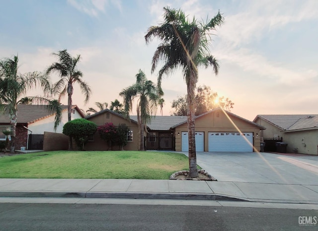 7205 Colony Park Dr, Bakersfield, CA 93313 - ranch-style house featuring a garage and concrete driveway