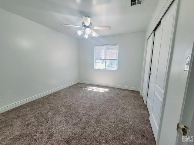7205 Colony Park Dr, Bakersfield, CA 93313 - unfurnished bedroom featuring a closet, carpet flooring, and a ceiling fan
