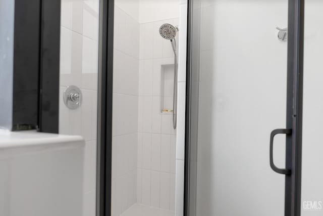 room details with a stall shower