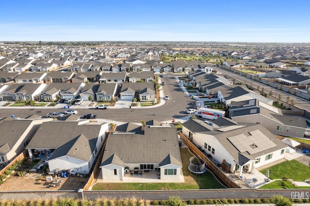 aerial view with a residential view