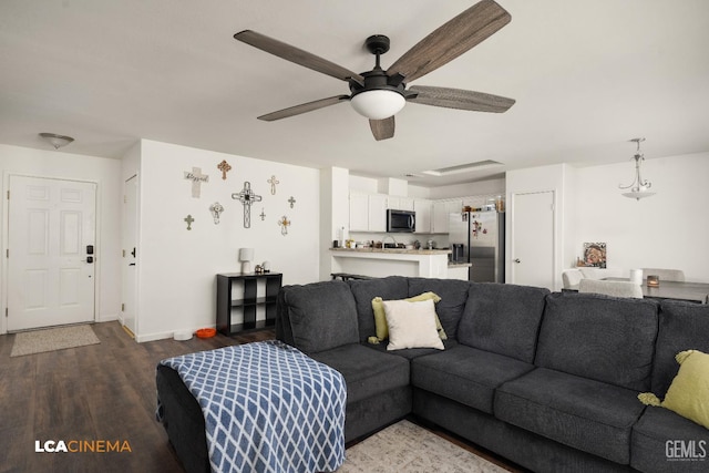 10006 Grand View Summit Dr, Bakersfield, CA 93311 - living room with a ceiling fan and wood finished floors