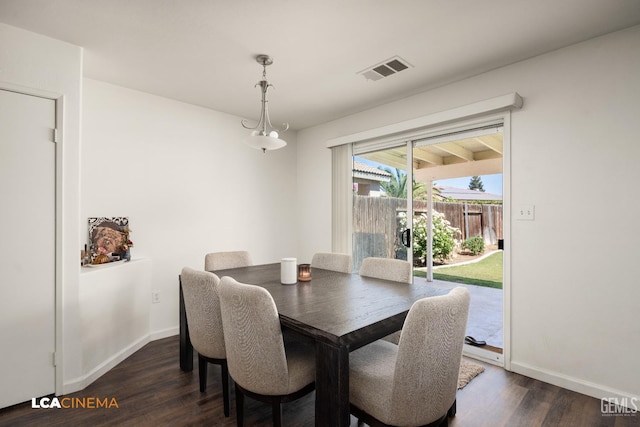 10006 Grand View Summit Dr, Bakersfield, CA 93311 - dining room featuring dark wood-style flooring and baseboards
