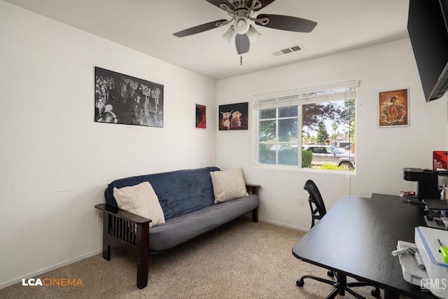 10006 Grand View Summit Dr, Bakersfield, CA 93311 - office with carpet and ceiling fan