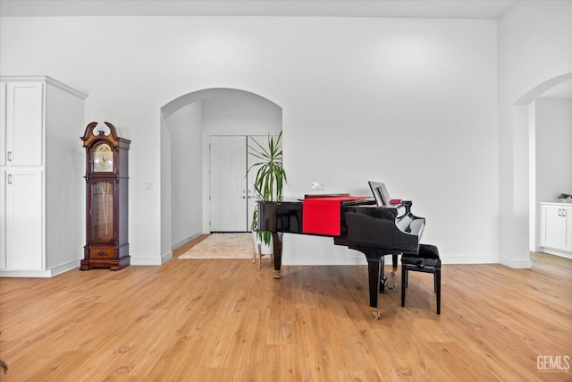 miscellaneous room featuring light wood-type flooring