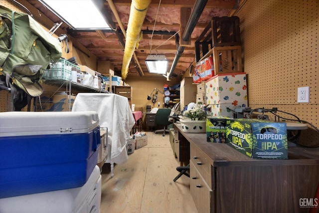 miscellaneous room featuring light wood-style flooring