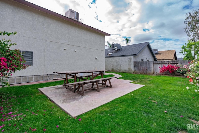 3717 Cypress Glen Blvd, Bakersfield, CA 93309 - view of yard with a patio and central air condition unit