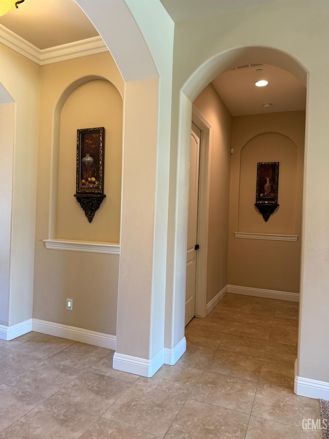 2410 Exton St, Bakersfield, CA 93311 - corridor featuring ornamental molding and baseboards