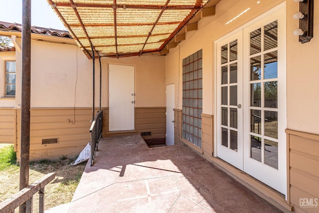 view of patio with french doors