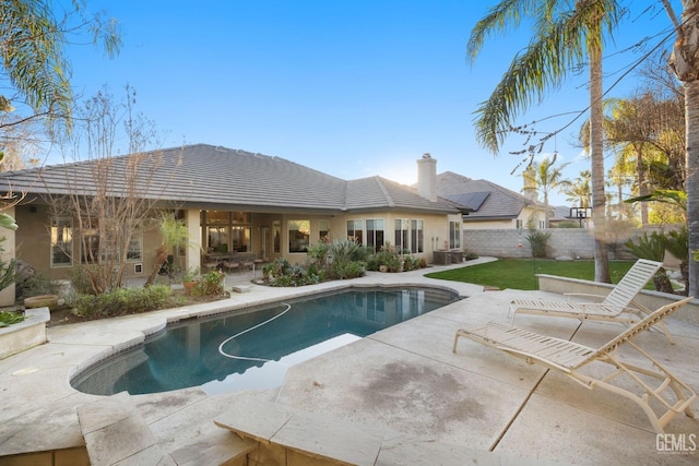 view of pool with a patio