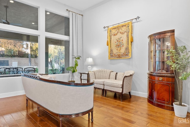 living room featuring hardwood / wood-style floors