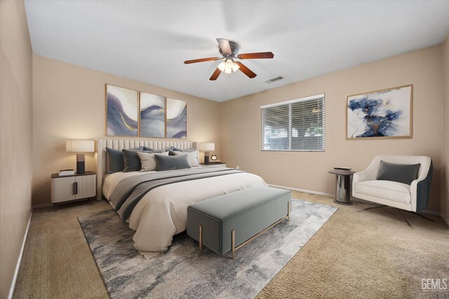 11602 Trabancos Dr, Bakersfield, CA 93311 - bedroom with carpet flooring and a ceiling fan