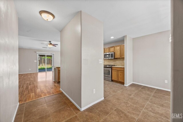 11602 Trabancos Dr, Bakersfield, CA 93311 - hall featuring tile patterned flooring and recessed lighting