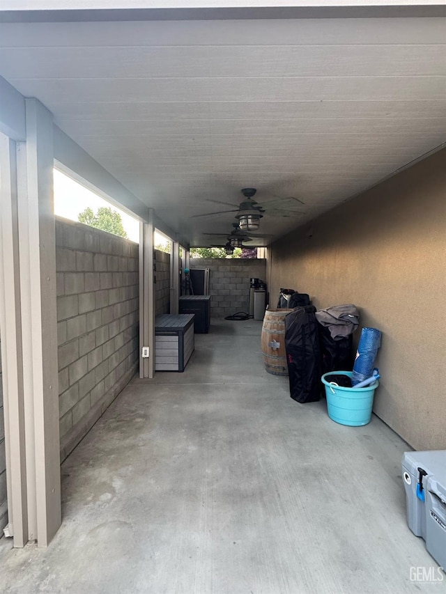 9311 Caliente Creek Ct, Bakersfield, CA 93311 - view of patio / terrace featuring ceiling fan and fence