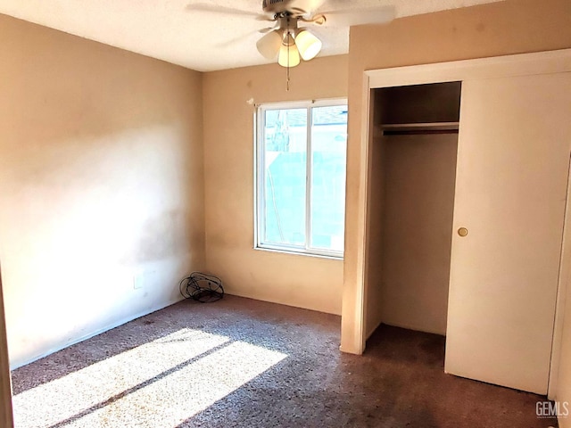 4204 Tyndall Ave, Bakersfield, CA 93313 - unfurnished bedroom with a closet and a ceiling fan