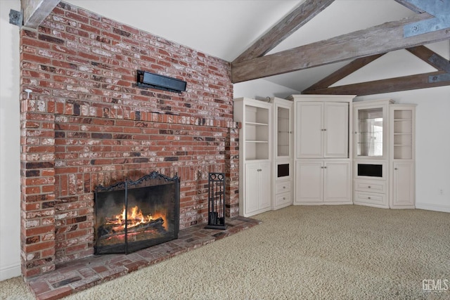 11717 Old Town Rd, Bakersfield, CA 93312 - unfurnished living room featuring light colored carpet and a fireplace