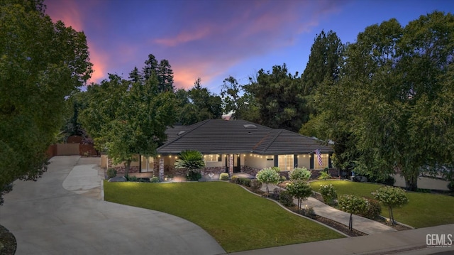 11717 Old Town Rd, Bakersfield, CA 93312 - view of front facade featuring a tile roof, driveway, and stucco siding