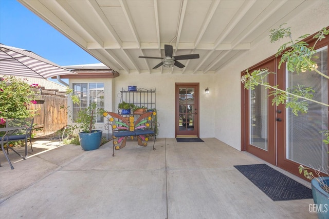 9913 Mark Twain Ave, Bakersfield, CA 93312 - view of patio / terrace featuring ceiling fan