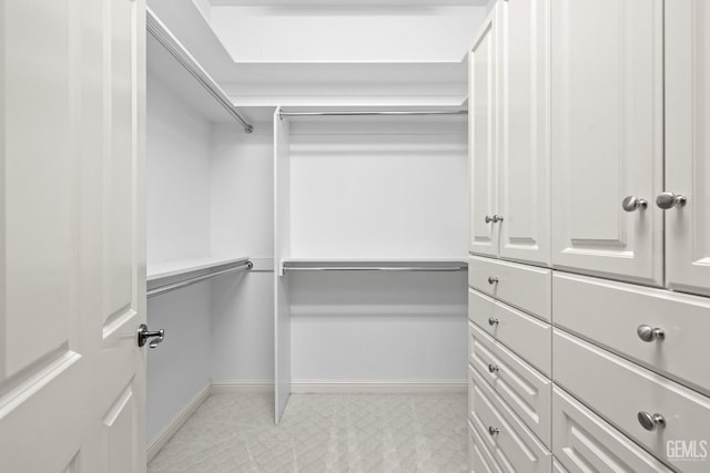 view of walk in closet