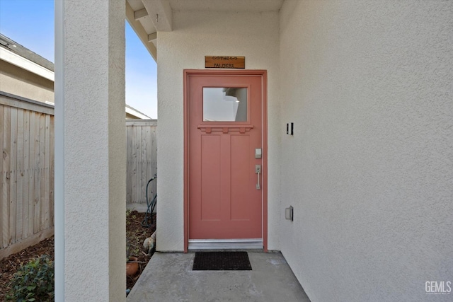 view of doorway to property