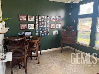 office featuring baseboards