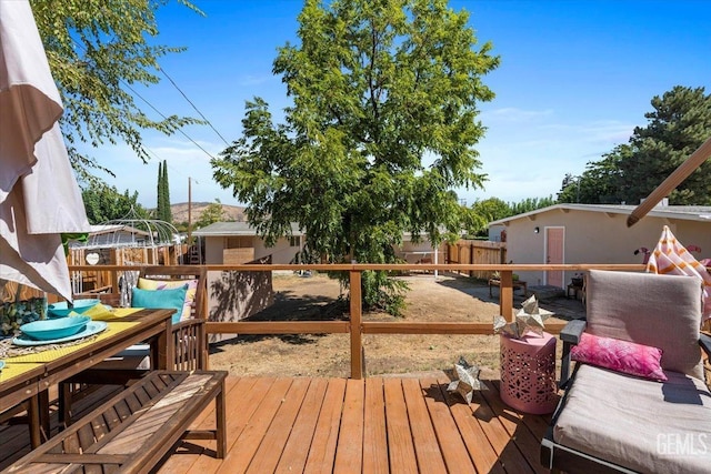 view of wooden deck