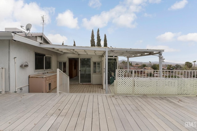 726 D St, Taft, CA 93268 - view of wooden deck