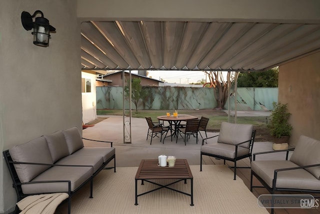 view of patio / terrace featuring outdoor lounge area