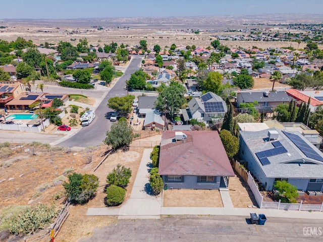 728 D St, Taft, CA 93268 - aerial perspective of suburban area featuring a pool
