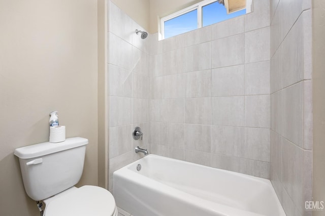 full bathroom featuring  shower combination and toilet