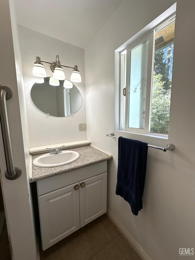 45796 Rocking K Dr, Cal Hot Springs, CA 93207 - bathroom featuring tile patterned flooring, vanity, and baseboards