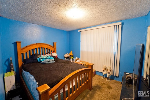 18695 Beech Ave, Shafter, CA 93263 - bedroom with a textured ceiling and carpet floors