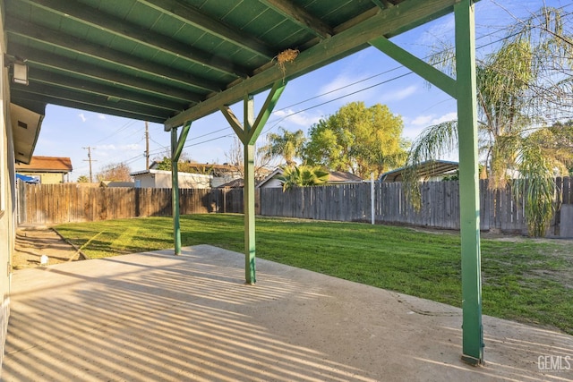 view of patio / terrace with a fenced backyard