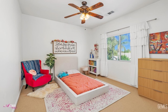 11820 Crescent Creek Ct, Bakersfield, CA 93311 - carpeted bedroom featuring baseboards and ceiling fan