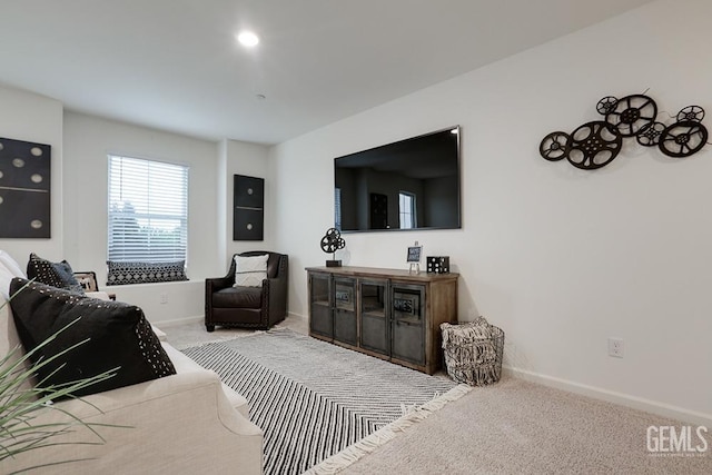 view of carpeted living room