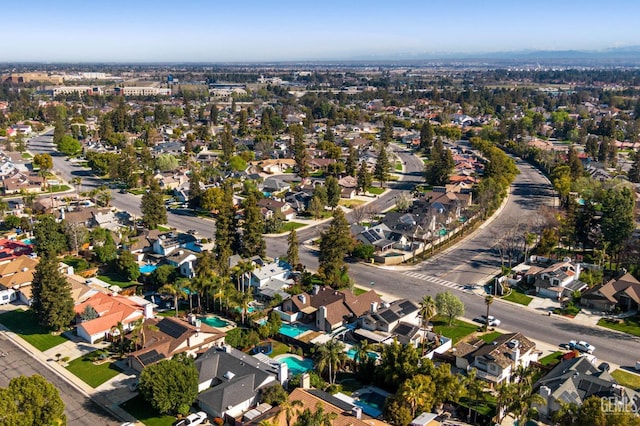 aerial view featuring a residential view