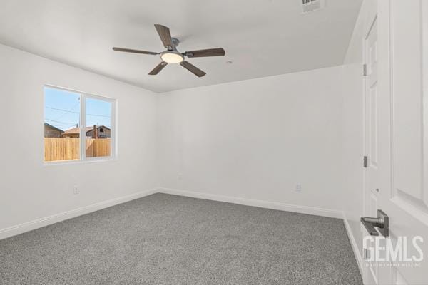 664 Fresno Ave, Shafter, CA 93263 - empty room featuring a ceiling fan and carpet floors