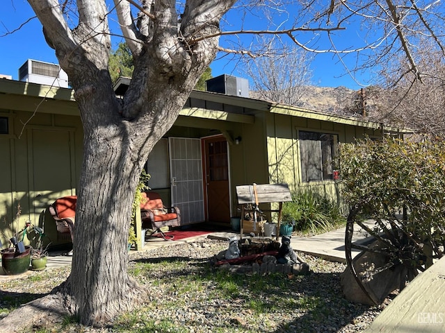 exterior space featuring central AC unit