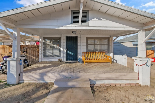 210 B B, Taft, CA 93268 - doorway to property with covered porch