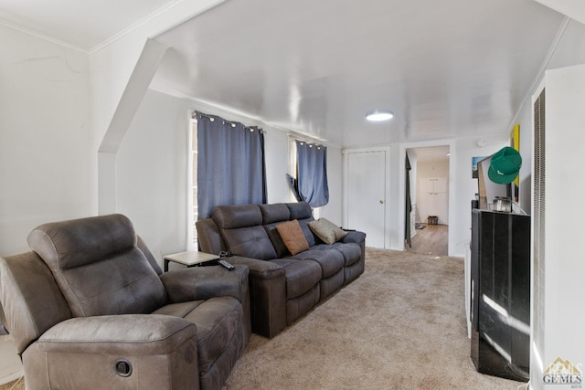 210 B B, Taft, CA 93268 - carpeted living room with crown molding
