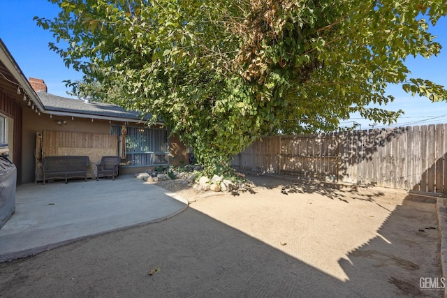 view of yard with a patio