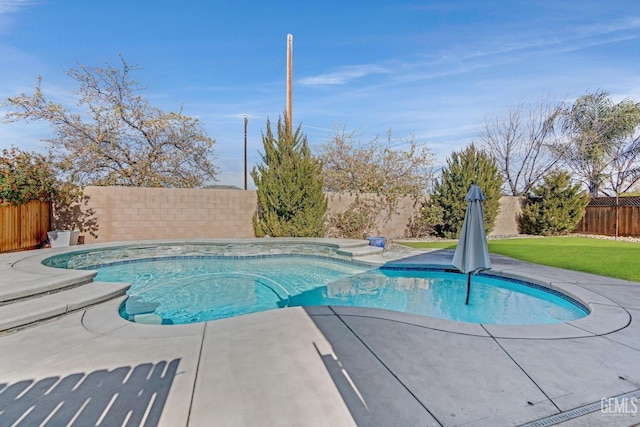 view of pool with a patio