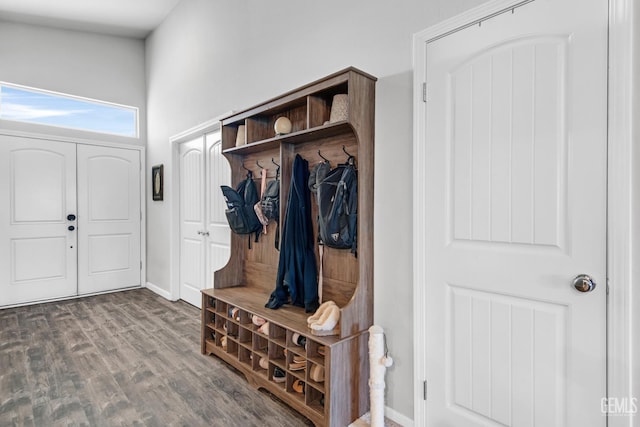 mudroom featuring hardwood / wood-style floors