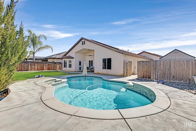 view of pool featuring a patio area