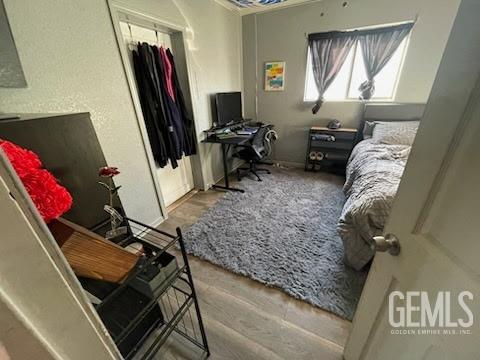 bedroom featuring light hardwood / wood-style floors