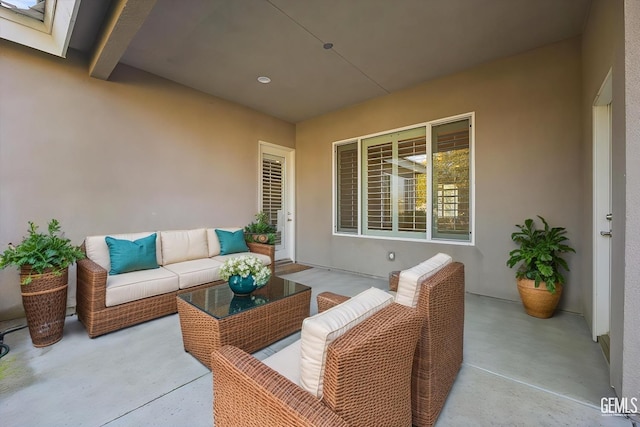 view of patio with outdoor lounge area