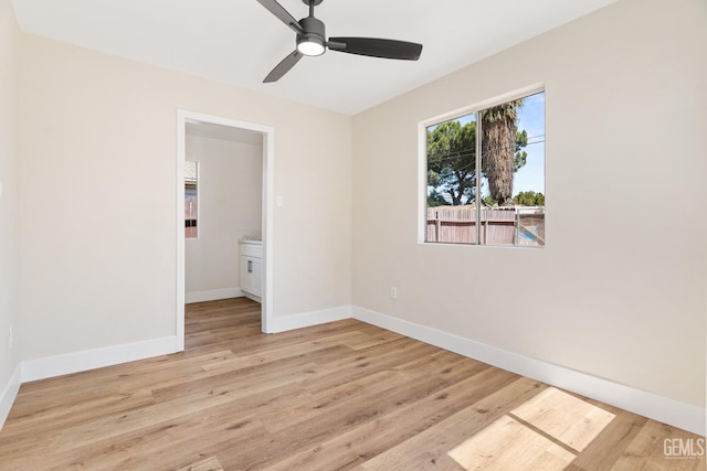 702 Wilson Ave, Bakersfield, CA 93308 - unfurnished room featuring light wood-type flooring and a ceiling fan