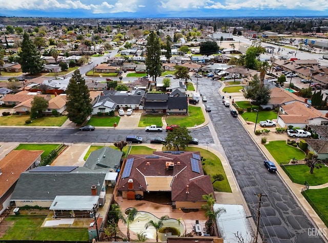 aerial view featuring a residential view