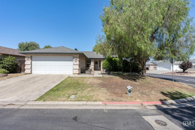 5928 Dyce Way, Bakersfield, CA 93306 - single story home with an attached garage, concrete driveway, and a front yard
